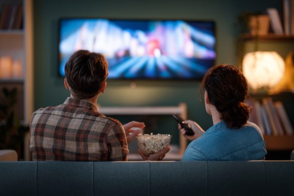 Couple watching TV